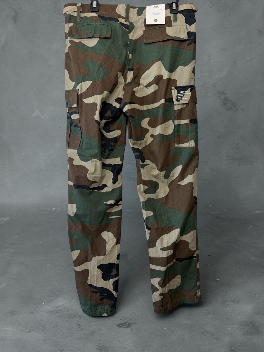 Obey Camo Cargo Recon Standard Fit Pants - Green & Brown